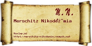 Merschitz Nikodémia névjegykártya